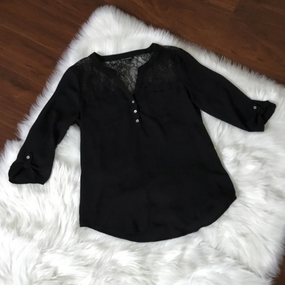 Express Tops x 2 (Maroon and Black Lace) - Picture 9 of 14